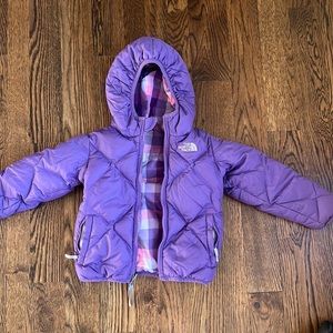 North face toddler 4T reversible puffy coat